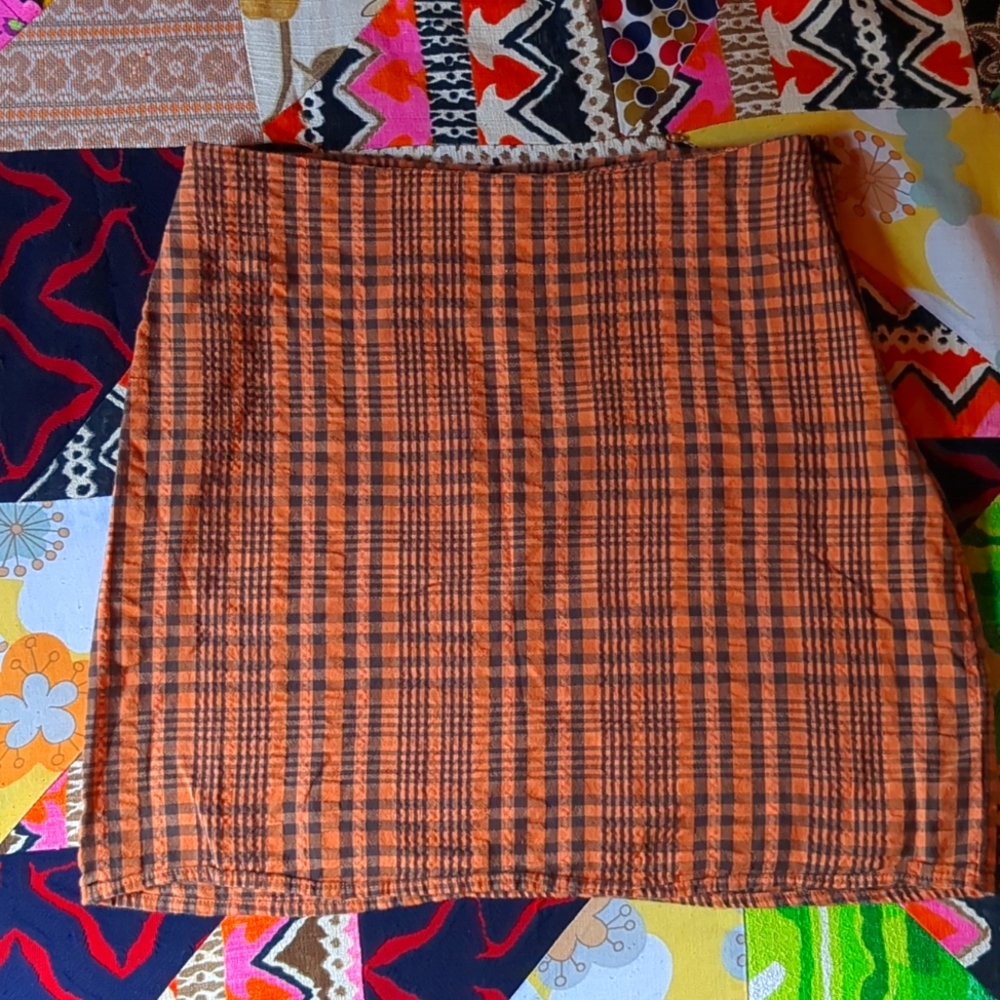 Gingham Plaid Mini Skirt